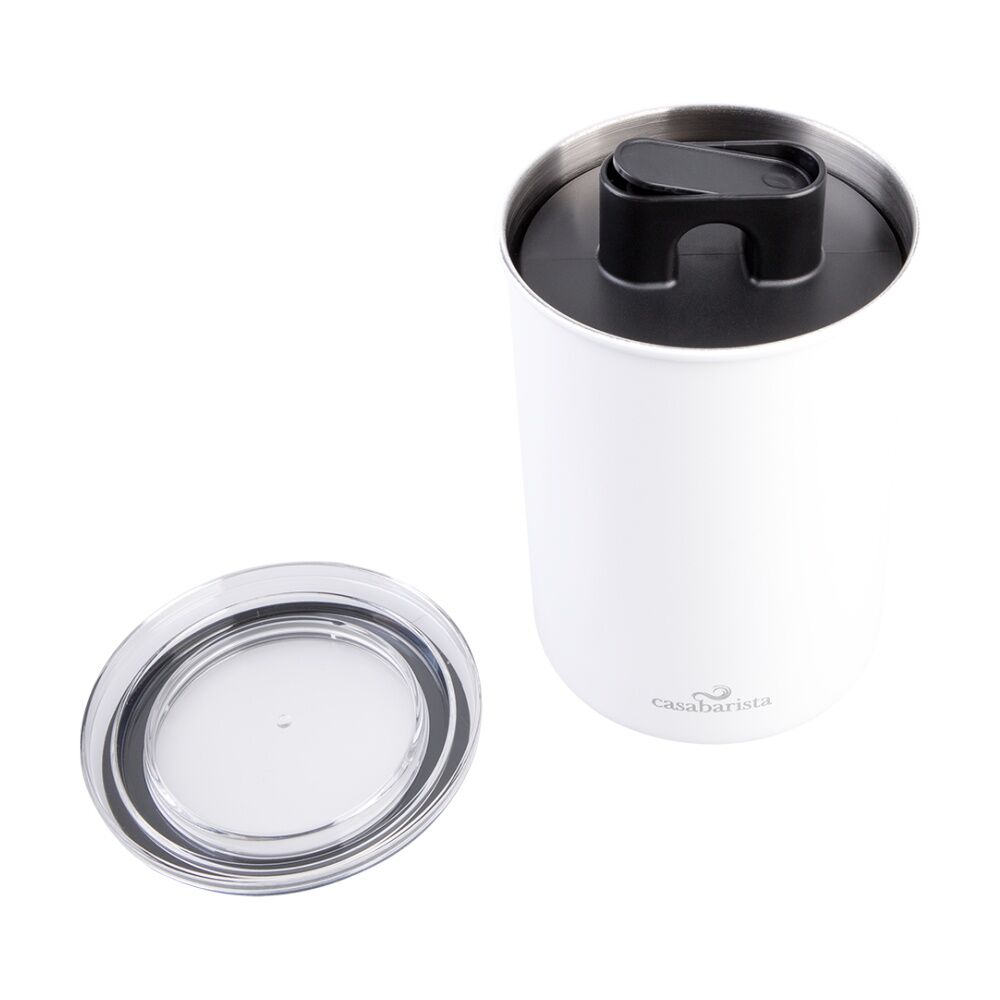 Casabarista Stainless Steel Vacuum Seal Coffee Canister White 1.3L Casabarista — image 6