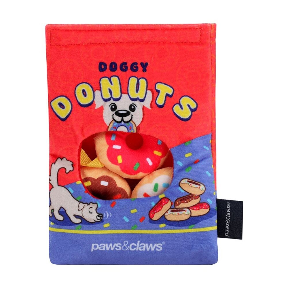 Paws and Claws Snack Surprise Doggy Donuts Dog Chew Squeaker Toy 20x14.5x5cm (6 Pack) — image 3