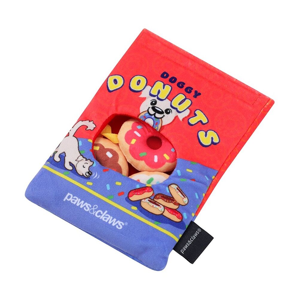Paws and Claws Snack Surprise Doggy Donuts Dog Chew Squeaker Toy 20x14.5x5cm (6 Pack) — image 4
