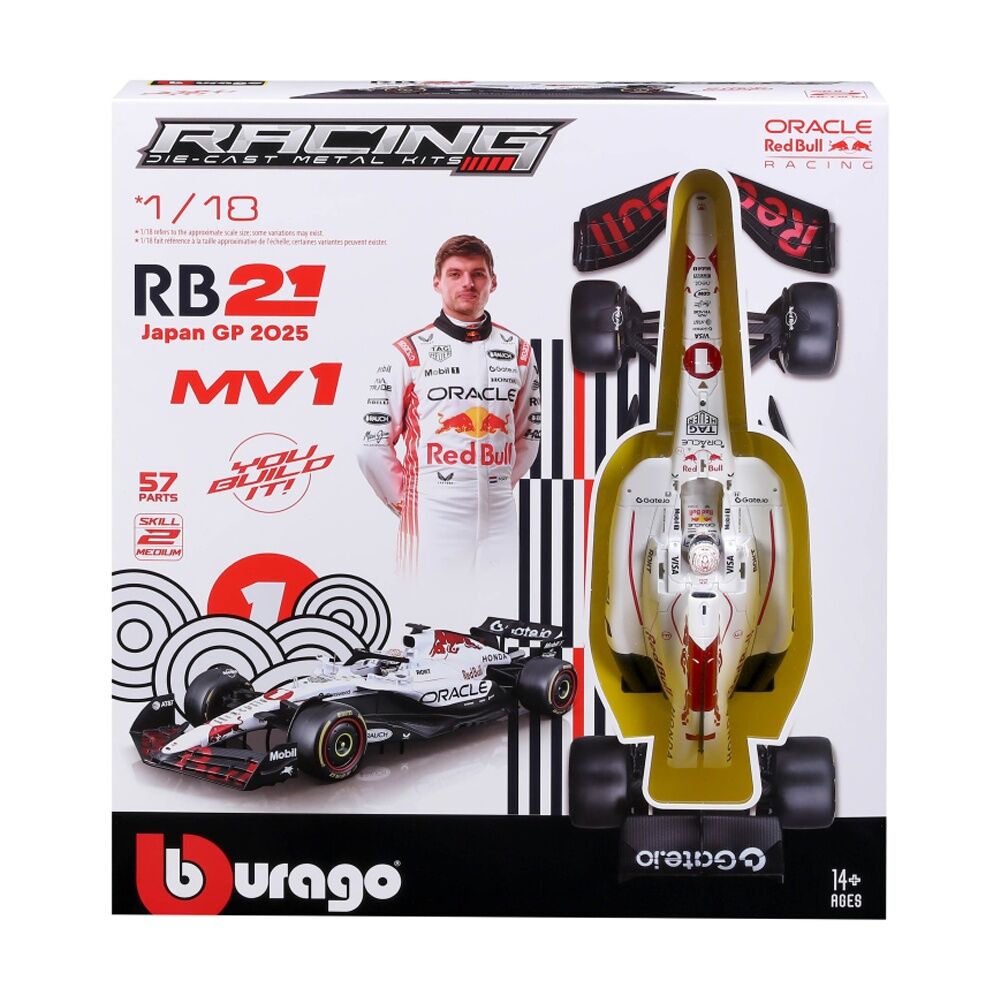 Bburago Bull RB21 Model Kit With Helmet Vertappen 2025 Replica Car Toy — image 2