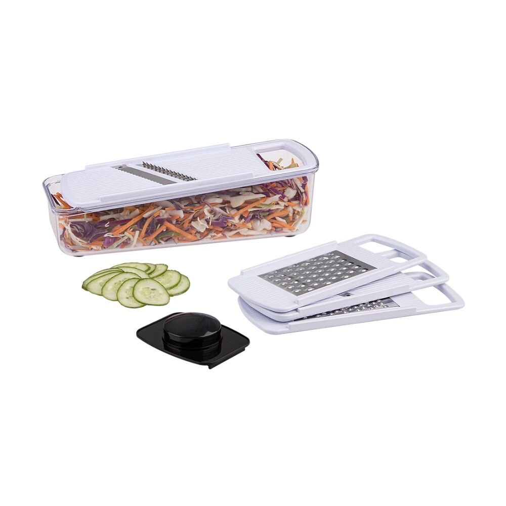 Appetito 6pc Appetito Multi Slicer & Grater Kitchen Tool Set w/ Safety Holder White (2 Pack) — image 6