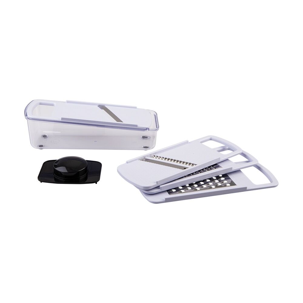 Appetito Multi Slicer & Grater Kitchen Tool Set w/ Safety Holder White (6 Pieces) — image 10