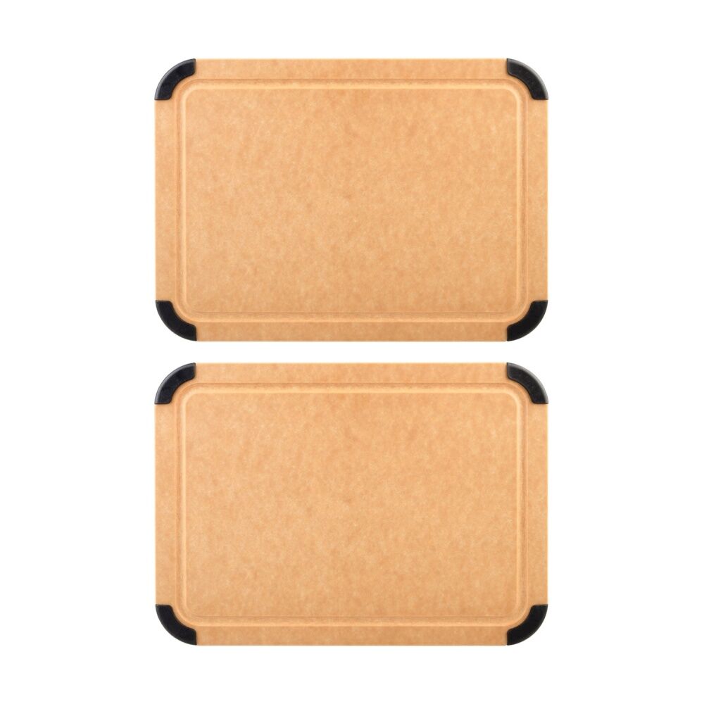 Appetito Integra Non-Slip Wood Fibre Reversible Kitchen Cutting Board 37x27.5cm (2 Pack)
