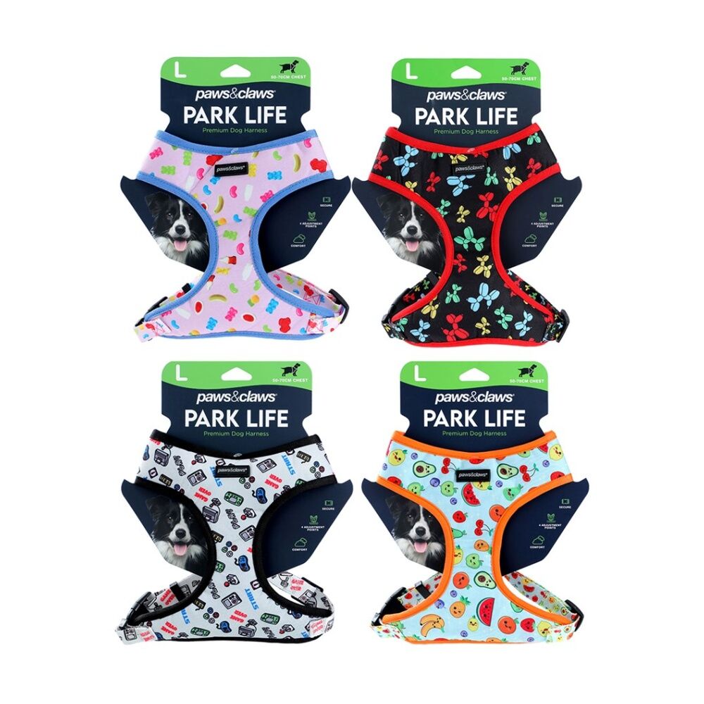 Paws and Claws Assorted Park Life Printed Pet Dog Harness Large 50-70cm — image 2