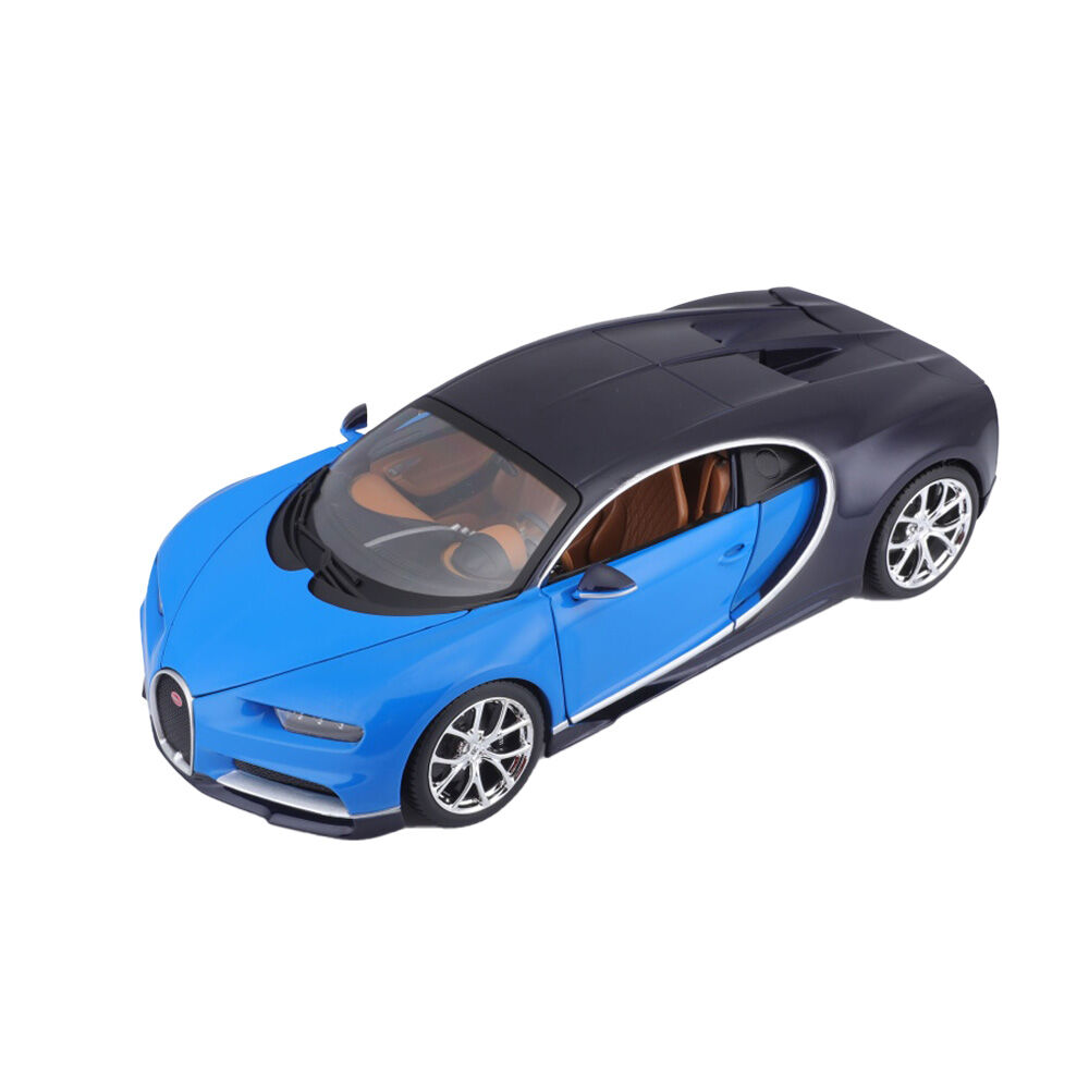 Bburago 1:18 2017 Bugatti Chiron Blue Diecast Model Car Blue 75cm