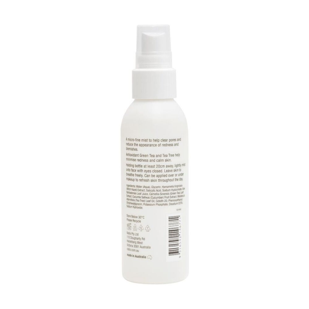 Natio Toning Mist Clear Breakout Control Green Tea Salicylic Acid 125ml (12 Pack) — image 3