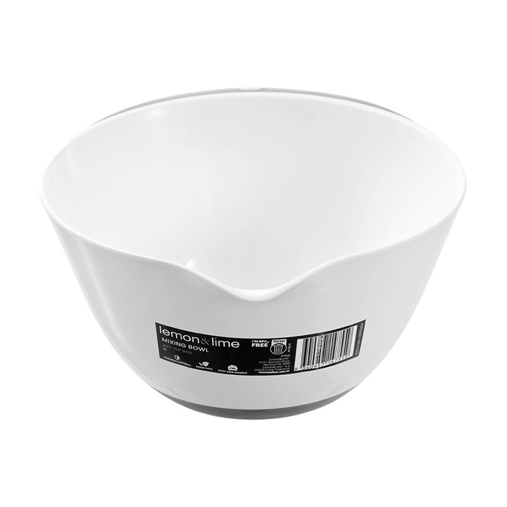 Lemon and Lime Anti Slip Kitchen Cooking Food Mixing Bowl 3L Assorted (6 Pack) — image 4