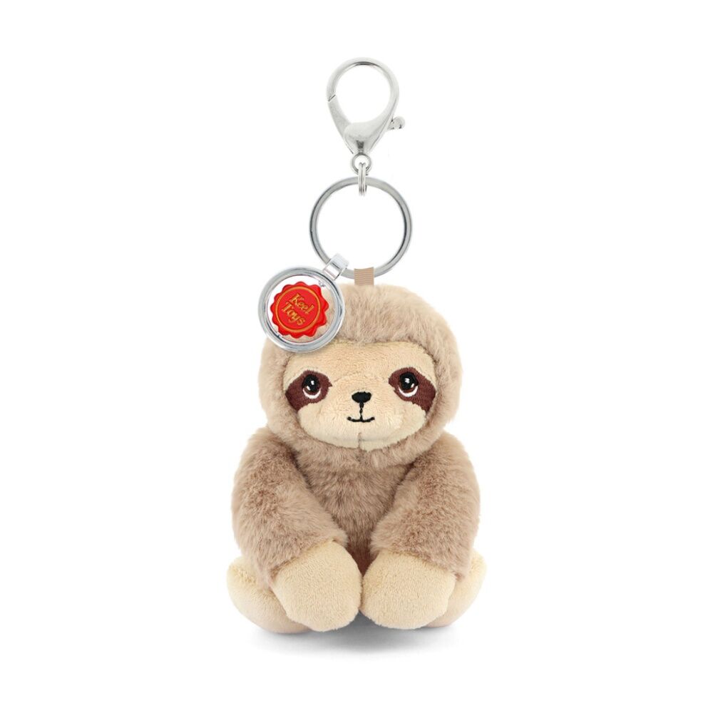 Keeleco Sloth Recycled Material Plush Toy Bag Charm Keychain Accessory