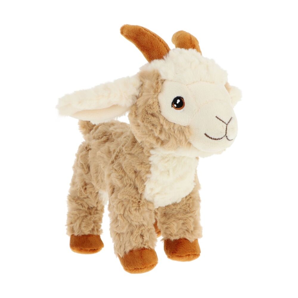 Keeleco Pygmy Goat Plush Toy Soft Cream/Brown Cuddly Stuffed Animal