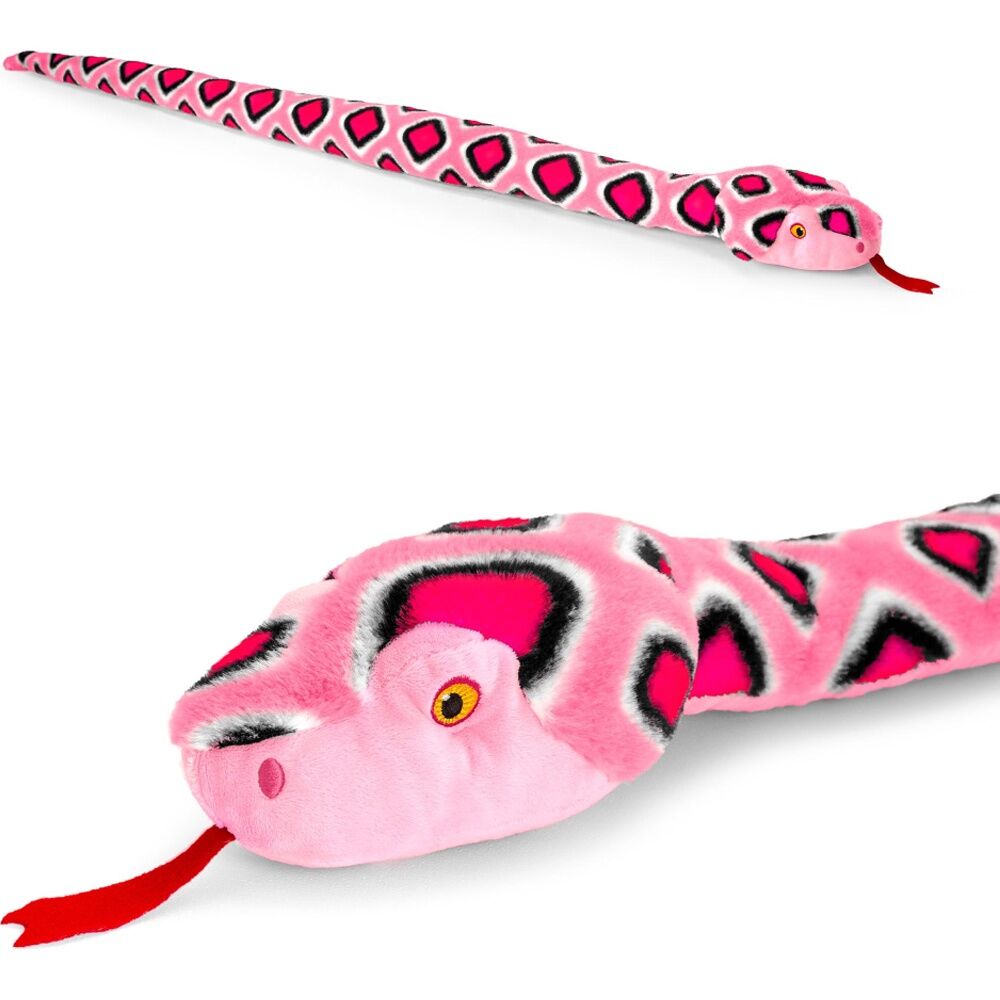 Keeleco 100% Recycled Material Weighted 1m Pink Animal Plush Toy Snake (2 Pack) — image 2