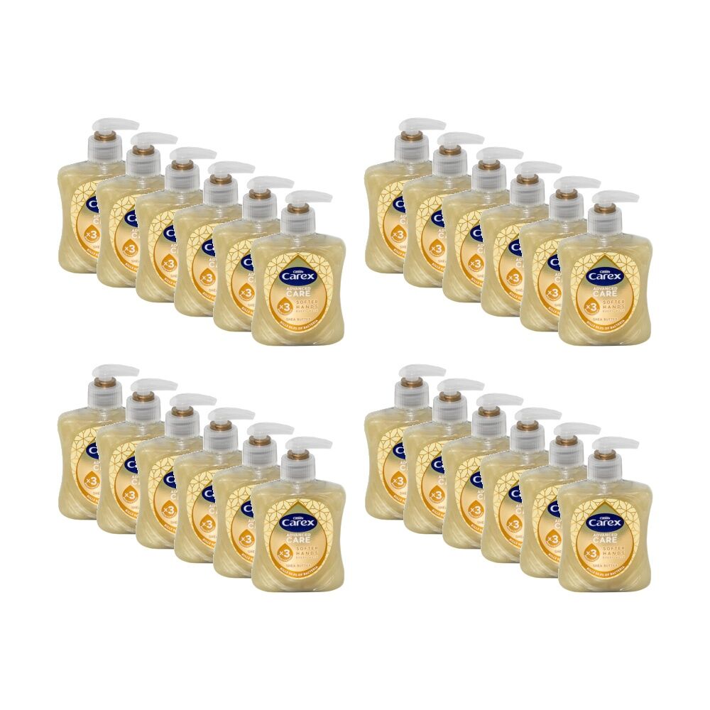 Carex Hand Wash Antibacterial Advanced Care Shea Butter Pump 250mL (24 Pack)