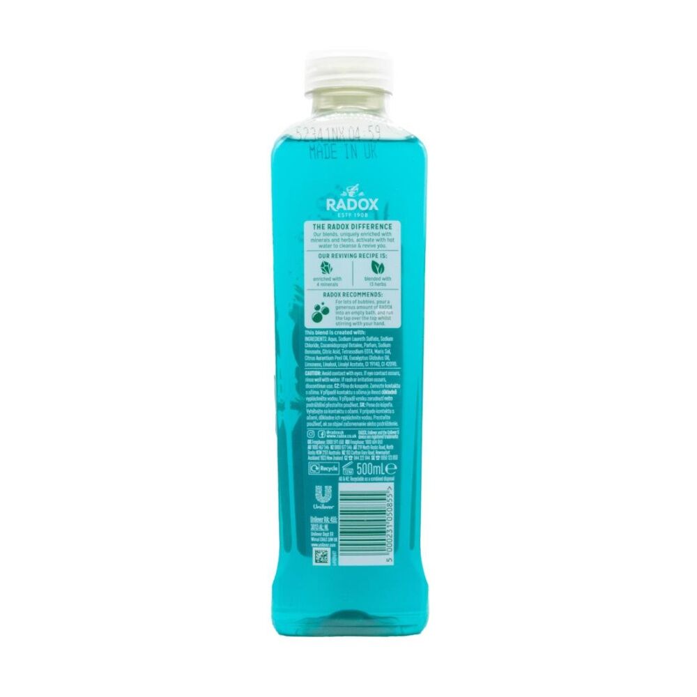 Radox 500ml Bath Gel Stress Relief w/ Minerals Rosemary & Eucalyptus Scent — image 2