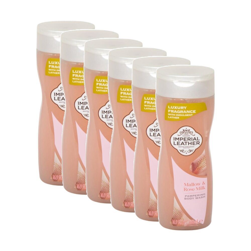 Imperial Leather Pampering Body Wash Mallow & Rose Milk Fragrance 500ml (6 Pack)