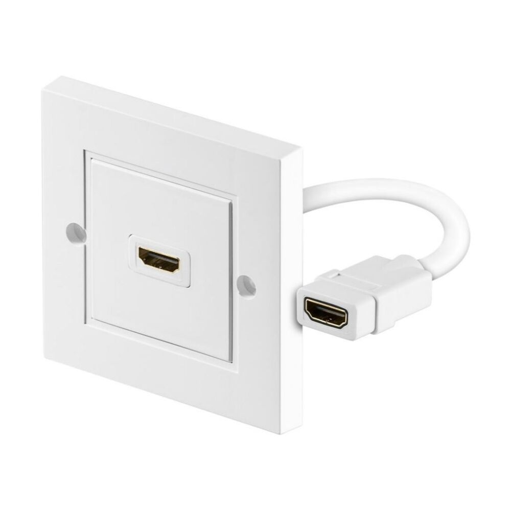 Goobay HDMI Wall Socket Gold Plated Connector Home Theater Setup
