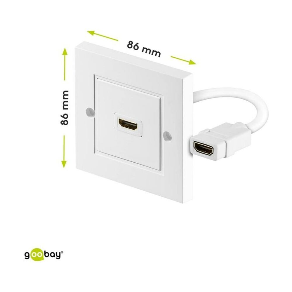 Goobay HDMI Wall Socket Gold Plated Connector Home Theater Setup — image 2