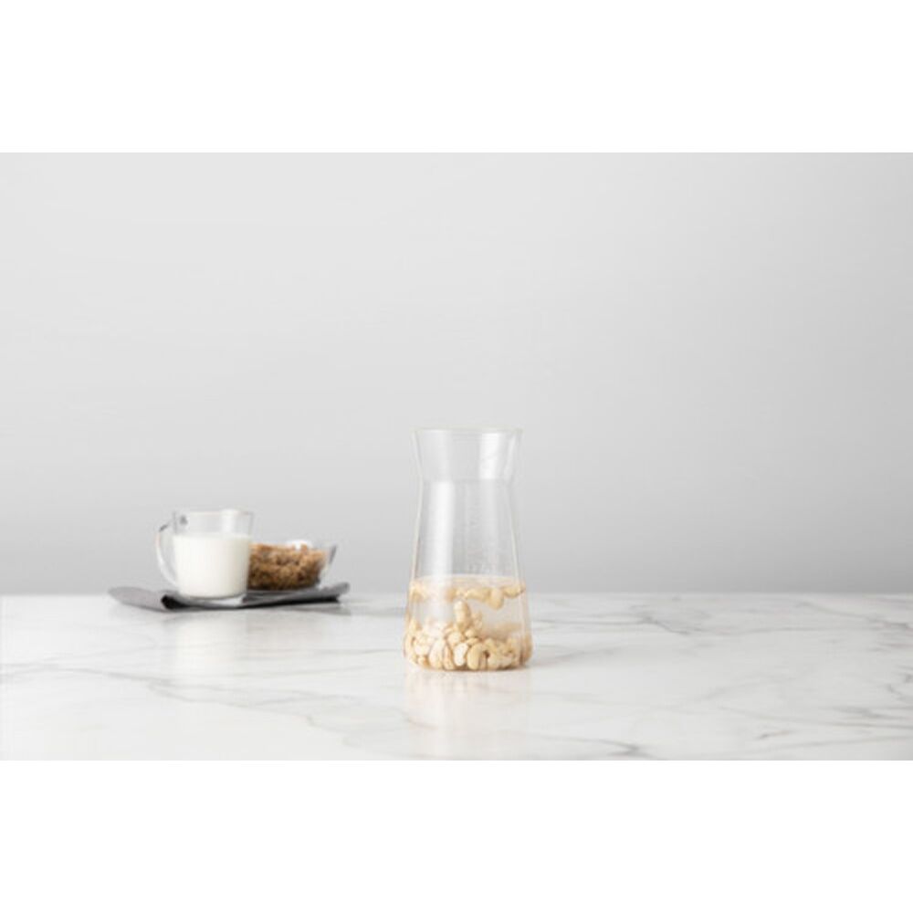Chef'n Nut Milk Maker - 1 Litre Glass Carafe With Measurements - Silicone Lid For Storage - Reusable Mesh Filter - Dishwasher Safe - Green Color — image 3