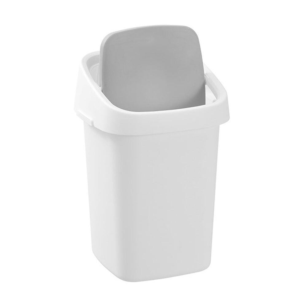 Boxsweden Edge Swing Easy Clean Rubbish Bin w/ No Drip Rim White Square 5L Boxsweden — image 2