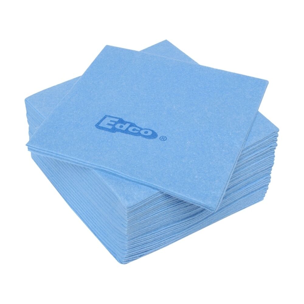 Edco Merritex Heavy Duty Absorbent Commercial Grade Cloths 40x40cm (20 Pieces) — Blue