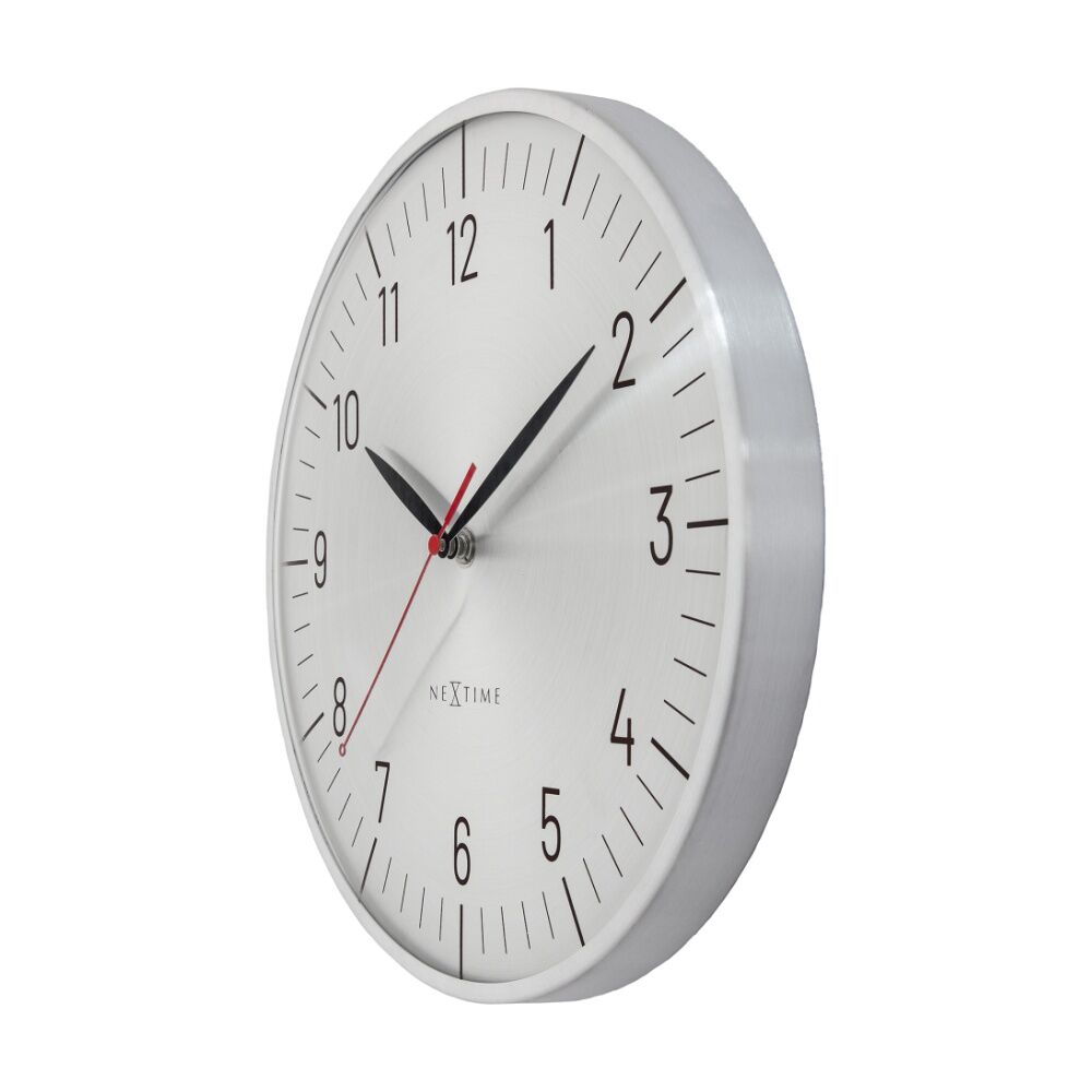 Nextime Frankfurt Wall Clock Silent Analogue Home Decor Silver 30.5cm NeXtime — image 3