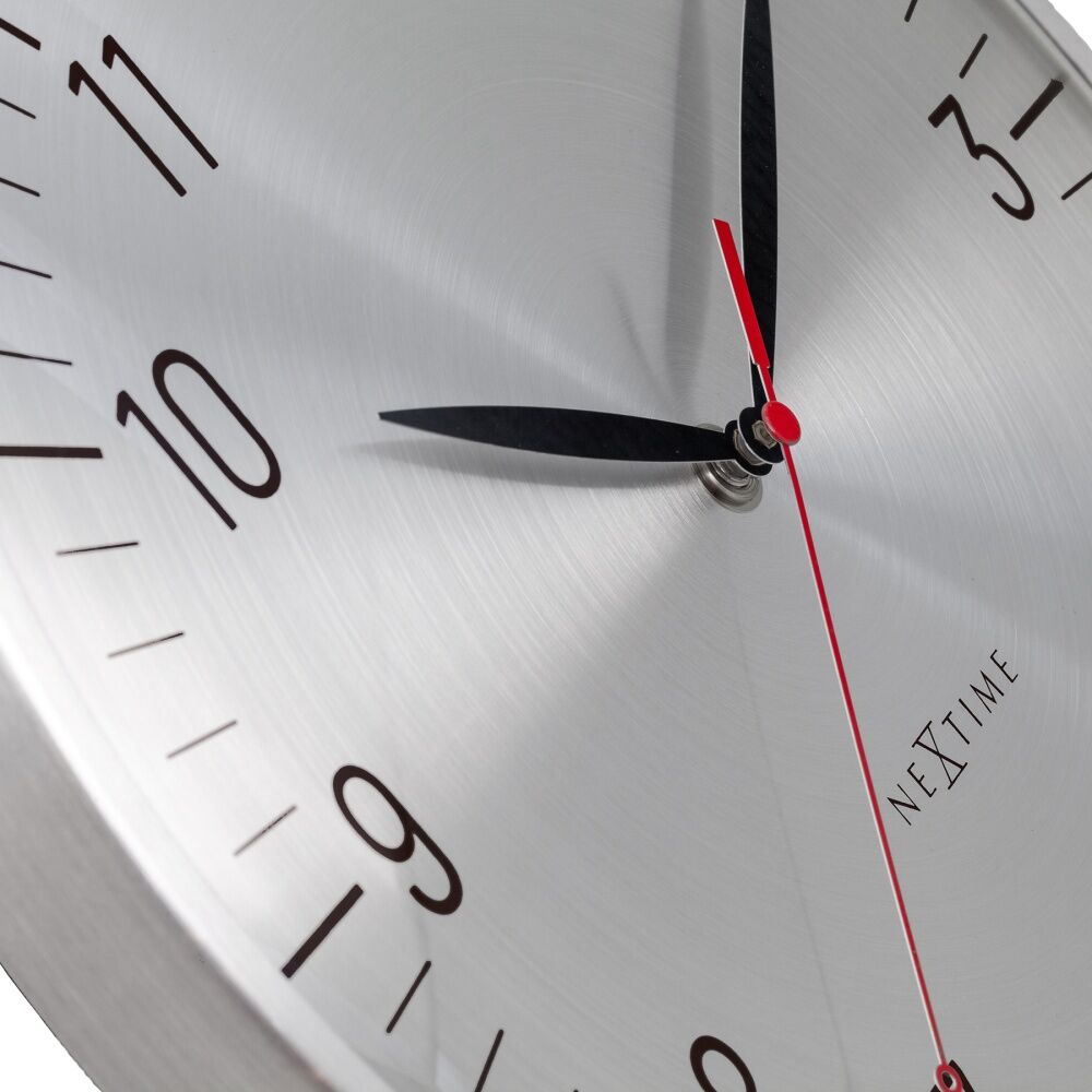 Nextime Frankfurt Wall Clock Silent Analogue Home Decor Silver 30.5cm NeXtime — image 5