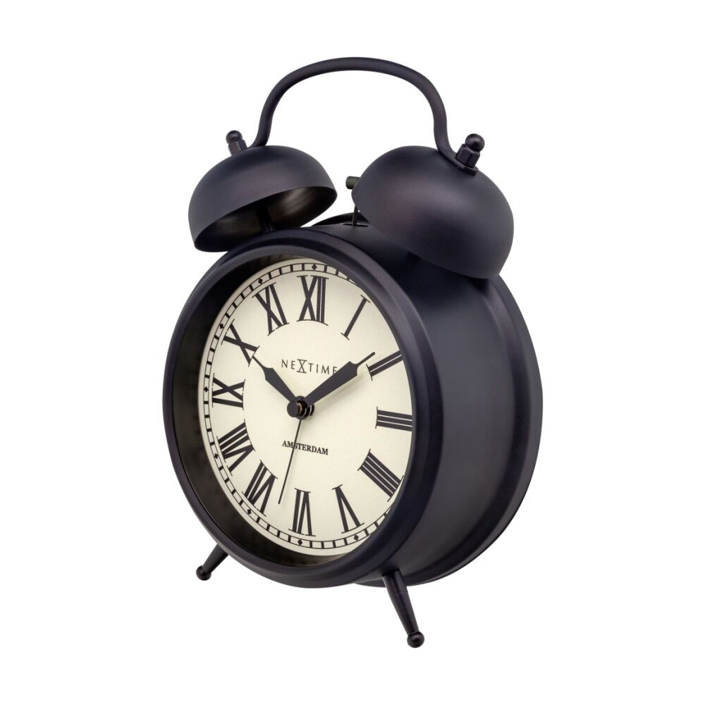 Nextime Amsterdam Metal Alarm Clock Home Decor Black 15x21x7cm NeXtime — image 2