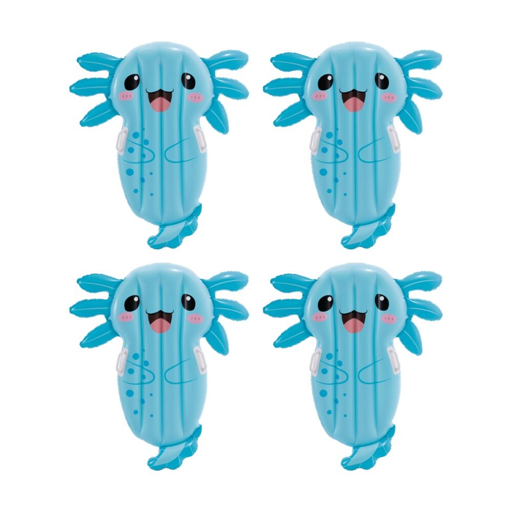 Intex Axolotl Pool Float Inflatable Ride-On 109x94cm Blue 3y+ (4 Pack)
