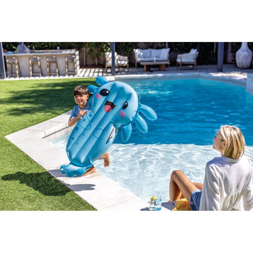 Intex Axolotl Float Inflatable - Age 3 Plus - 1.09m x 94cm x 14cm - 2 Heavy-Duty Handles - Blue PVC Pool Floatable Toy for Kids Up to 40kg Weight — image 9