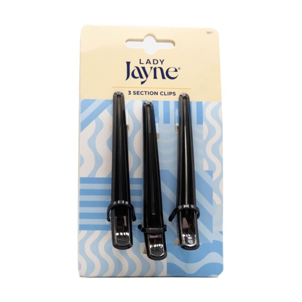 Lady Jayne 3 Section Clips Set Women's Hair Accessories Black (3 Pieces)