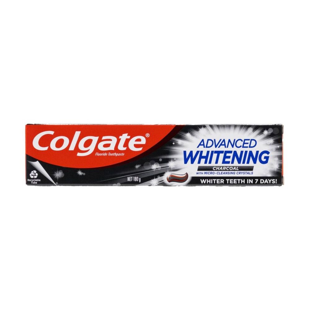 Colgate 180g Advanced Whitening Charcoal Toothpaste Dental Oral Health Care