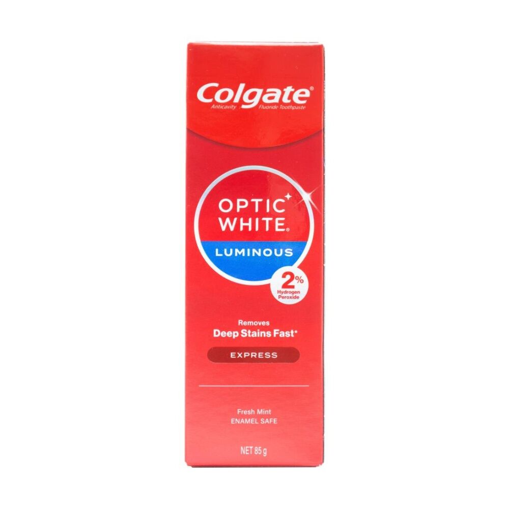 Colgate Optic White Luminous Express Brightening Toothpaste 85g Fresh Mint (12 Pack) — image 2