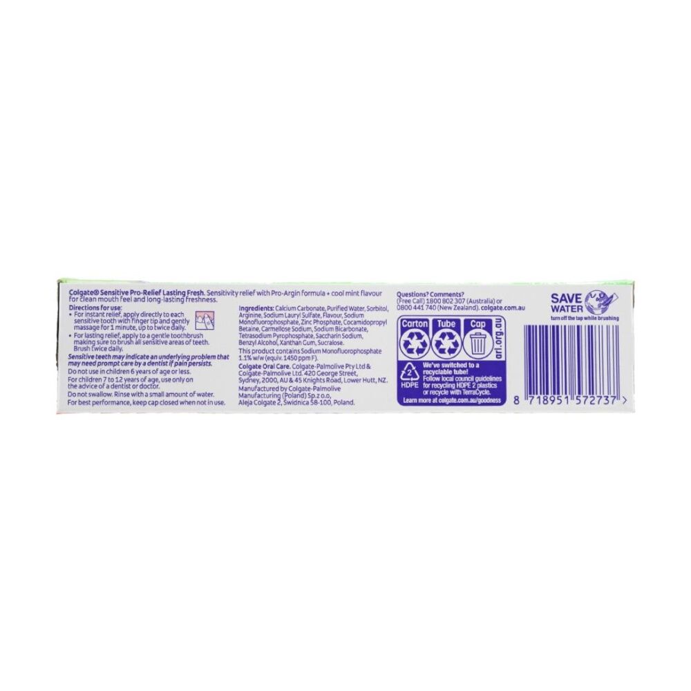 Colgate Sensitive Pro Relief Long Lasting Fresh Toothpaste Oral Health 110g (12 Pack) — image 4