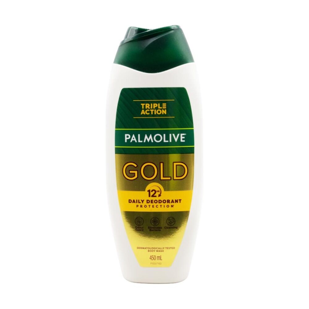 Palmolive Body Wash Gold Triple Action Daily Deodorant Protection 12H 450mL Palmolive