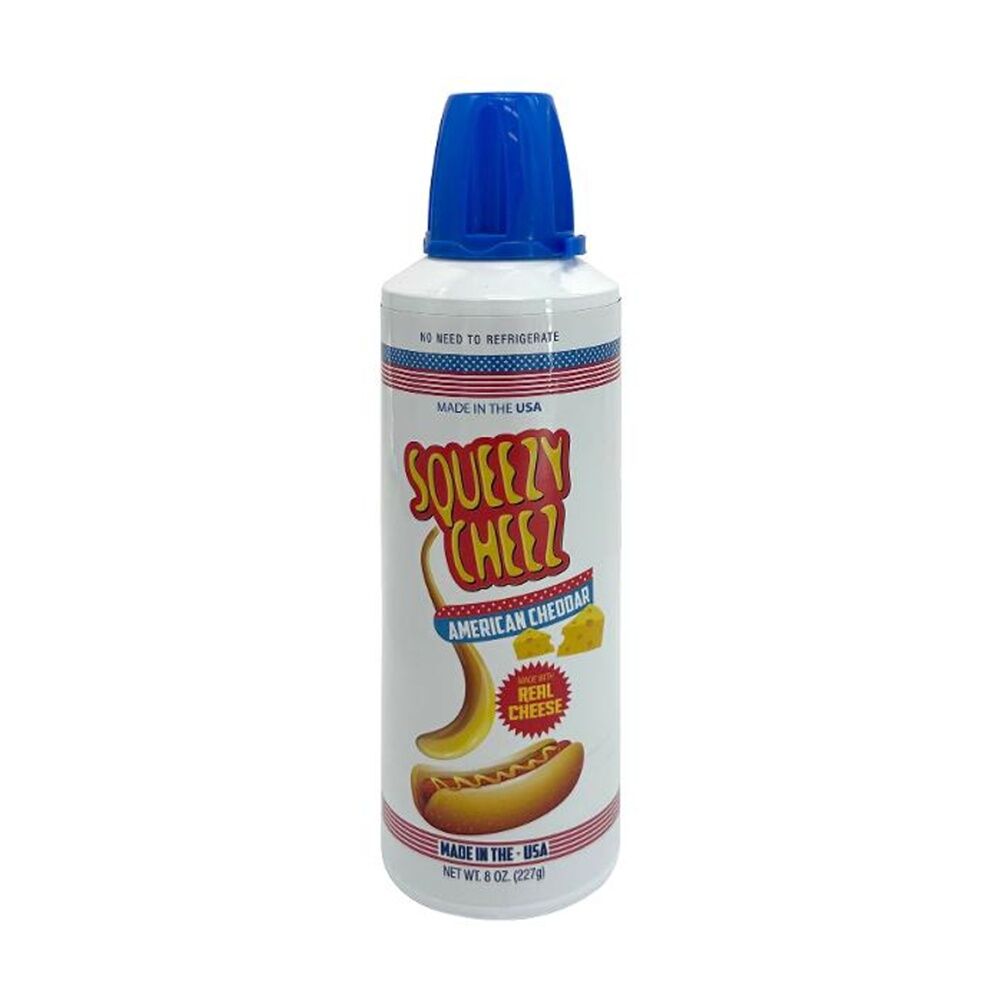 Squeezy Cheez American Liquid Cheddar In a Can Made w/ Real Cheese 227g (6 Pack) — image 2