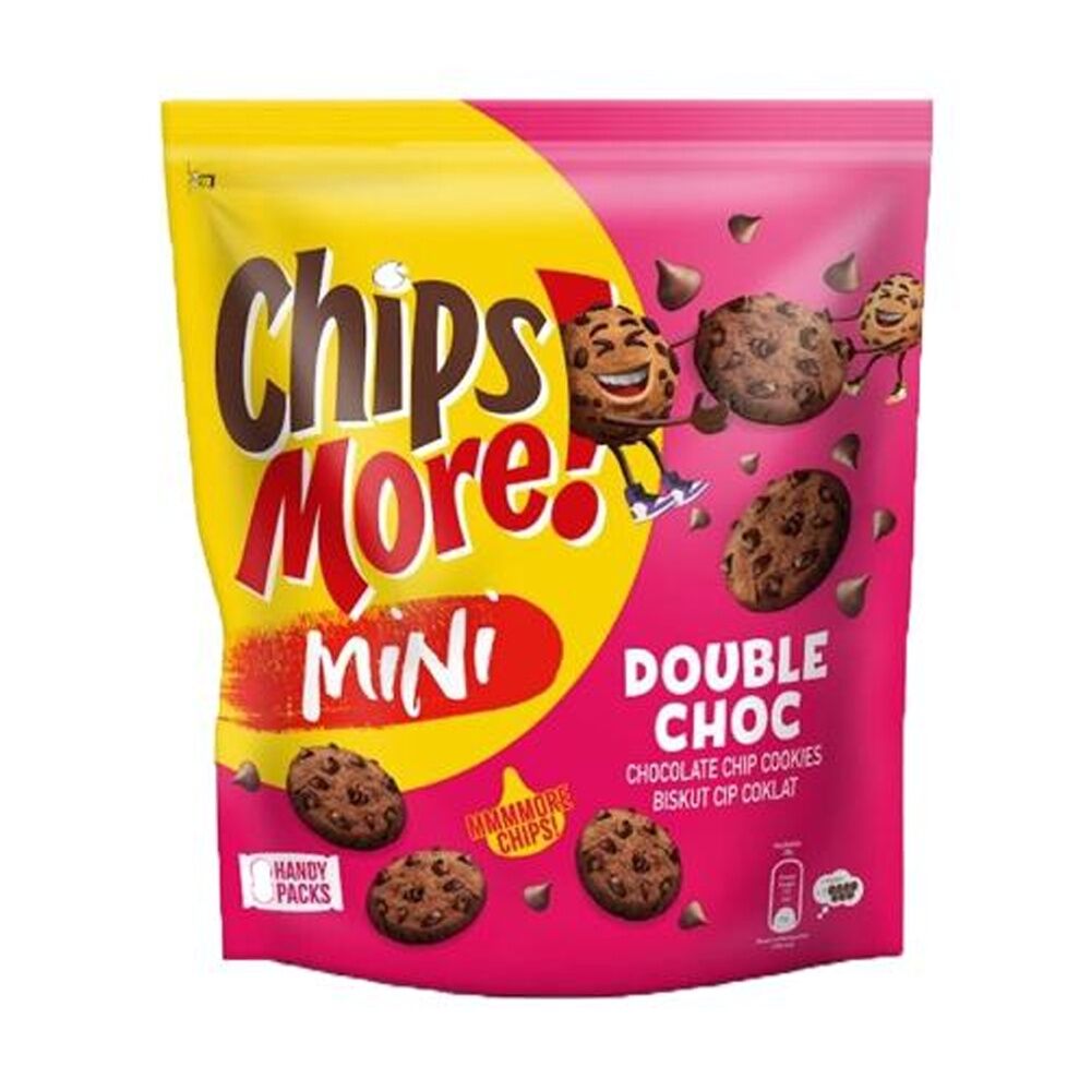 Chipsmore 224g Chipsmore Mini Multipack Double Chocolate Chip Cookies Biscuits