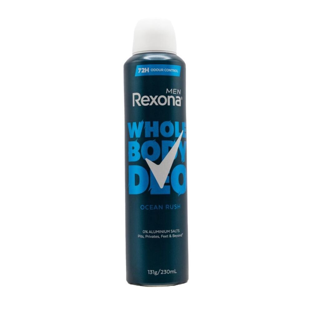 Rexona Men Whole Body Deo Deodorant Ocean Fresh 72h Odour Control 230ml (12 Pack) — image 2