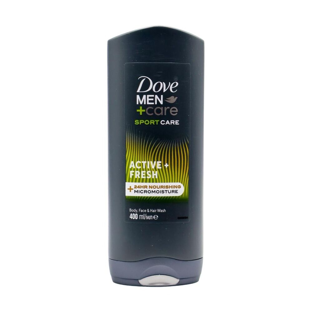 Dove Men +Care Sport-Care Active Fresh Body Face & Hair Wash 400ml (12 Pack) — image 2