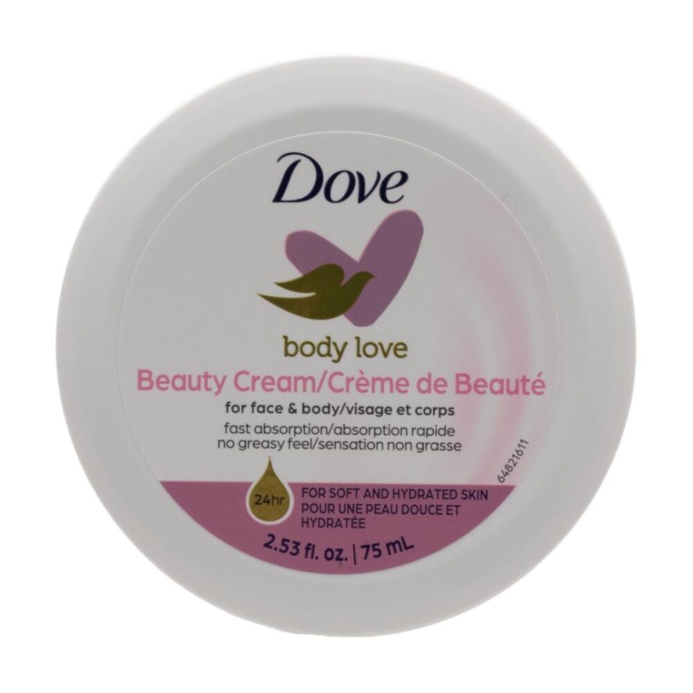 Dove 75mL Moisturising/Hydrating Face & Body Beauty Cream For All Skin Types
