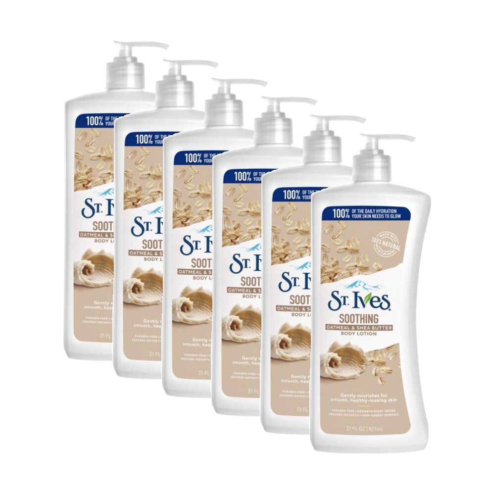 ST Ives Body Lotion Soothing Oatmeal And Shea Butter Hydrating 532mL (6 Pack)