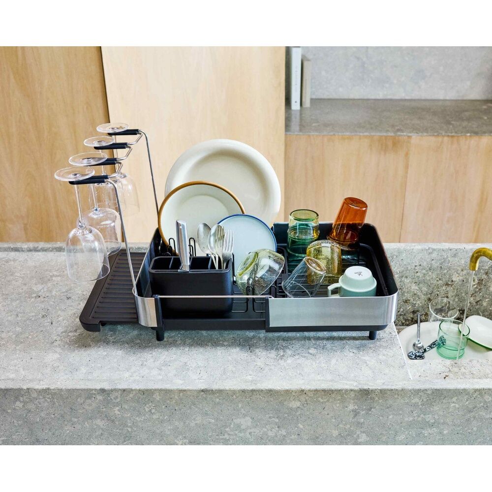 Joseph Joseph Black Extend Steel Plus Kitchen Dish Drying Rack — image 4