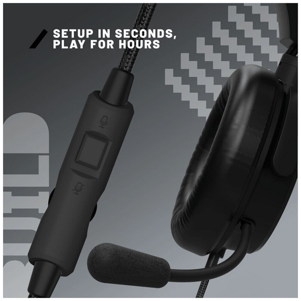 4gamers 3.5mm Blk C6-100 Multiplatform Compatible Wired Over Ear Gaming Headset — image 5