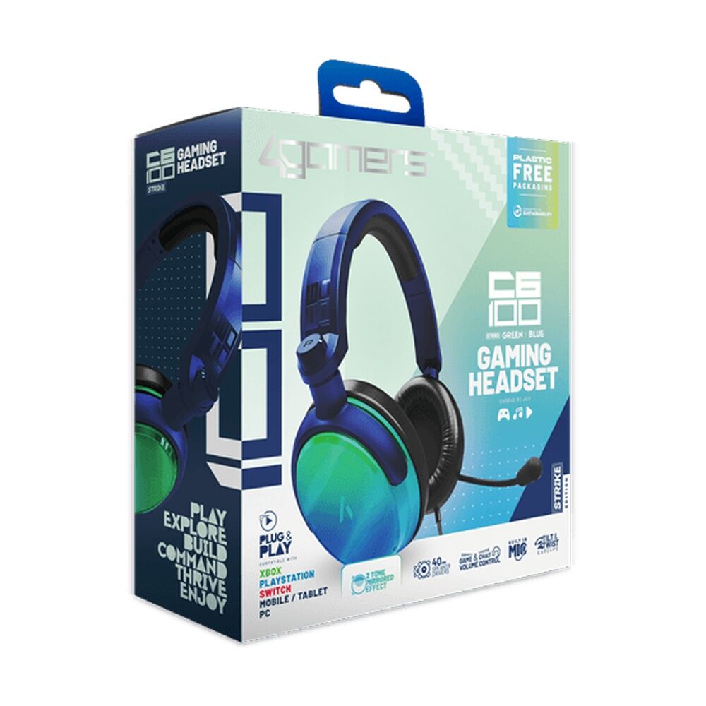 4gamers 3.5mm Gr C6-100 Multiplatform Compatible Wired Over Ear Gaming Headset — image 2