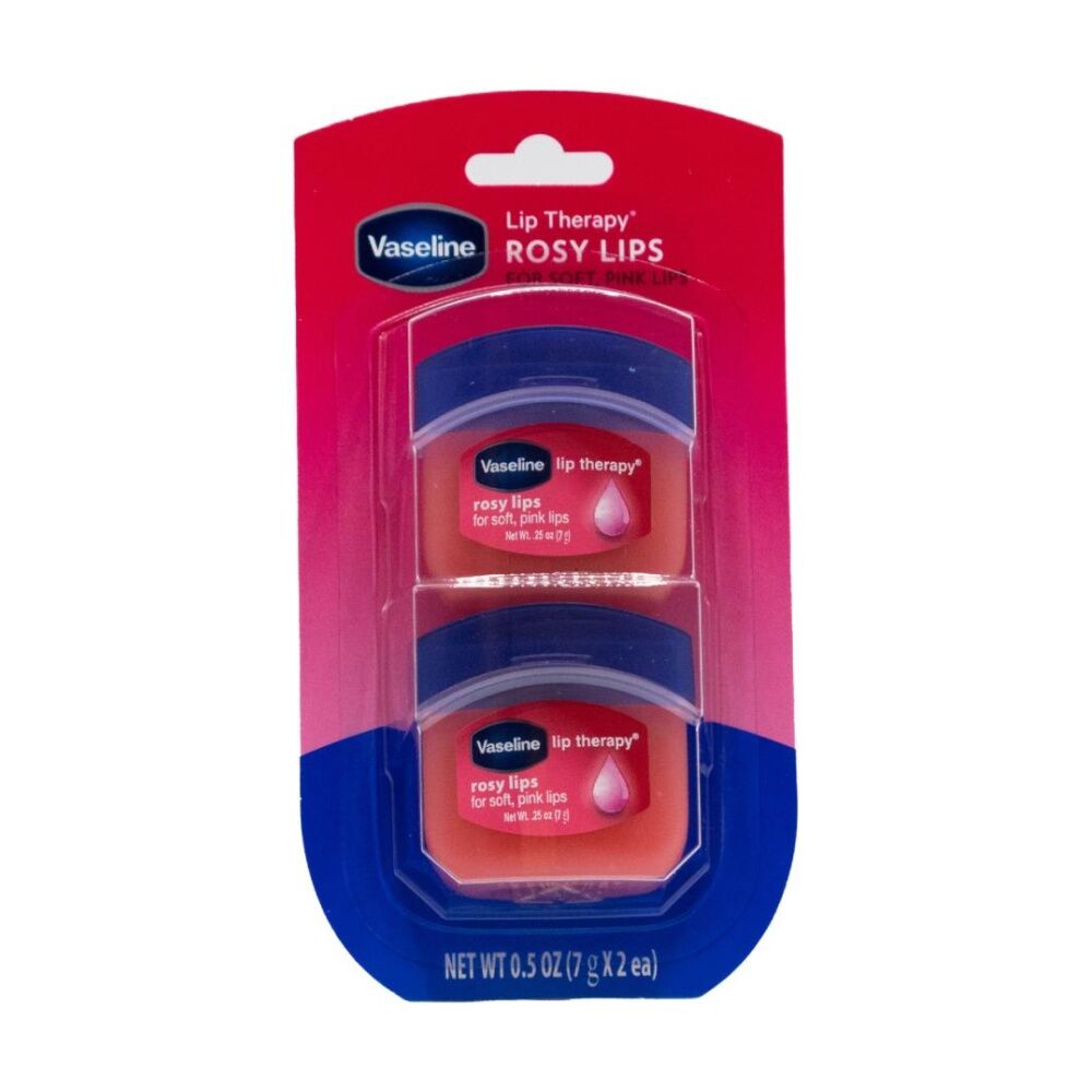 Vaseline Lip Therapy Rosy Lips Soft Pink Moisturising Balm (2 Pieces)