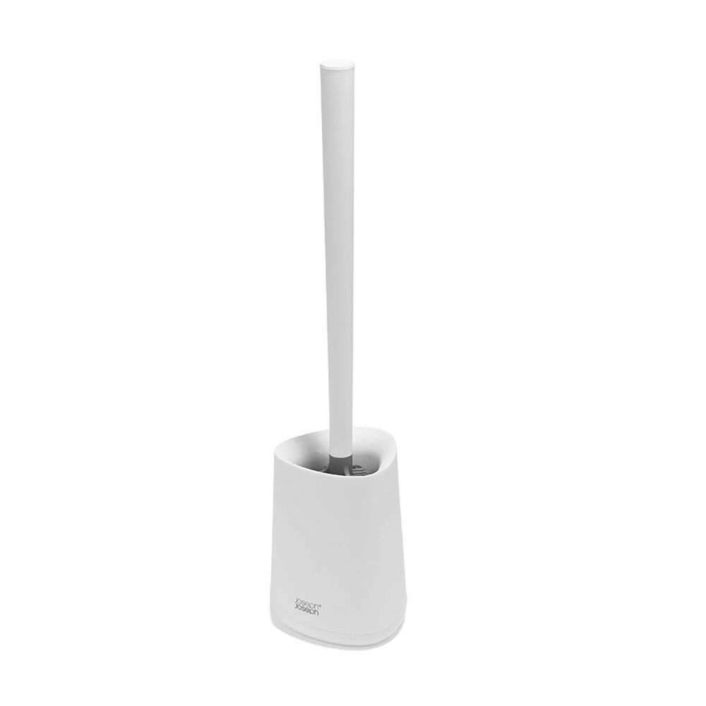 Joseph Joseph Flex 360 Lite Bathroom Toilet Cleaning Brush w Holder — White
