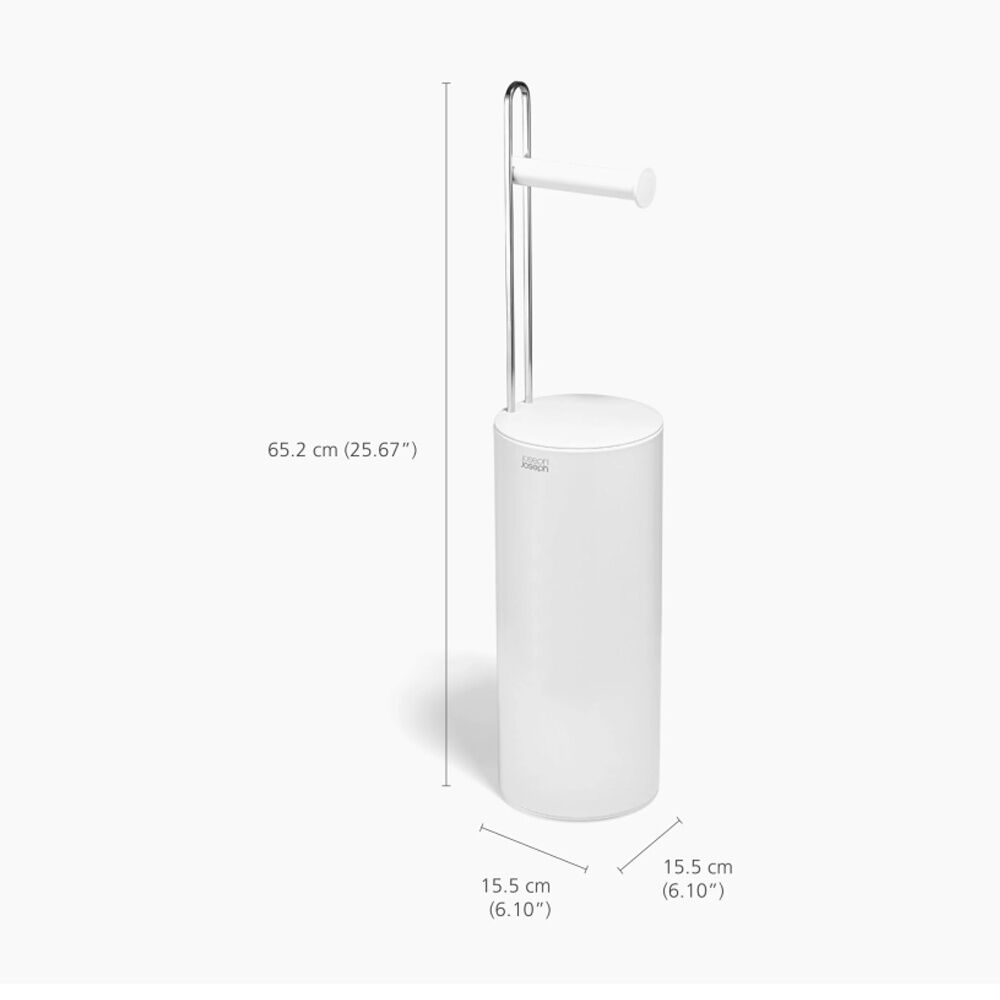 Joseph Joseph White EasyStore Bathroom Toilet Paper Roll Holder — image 2