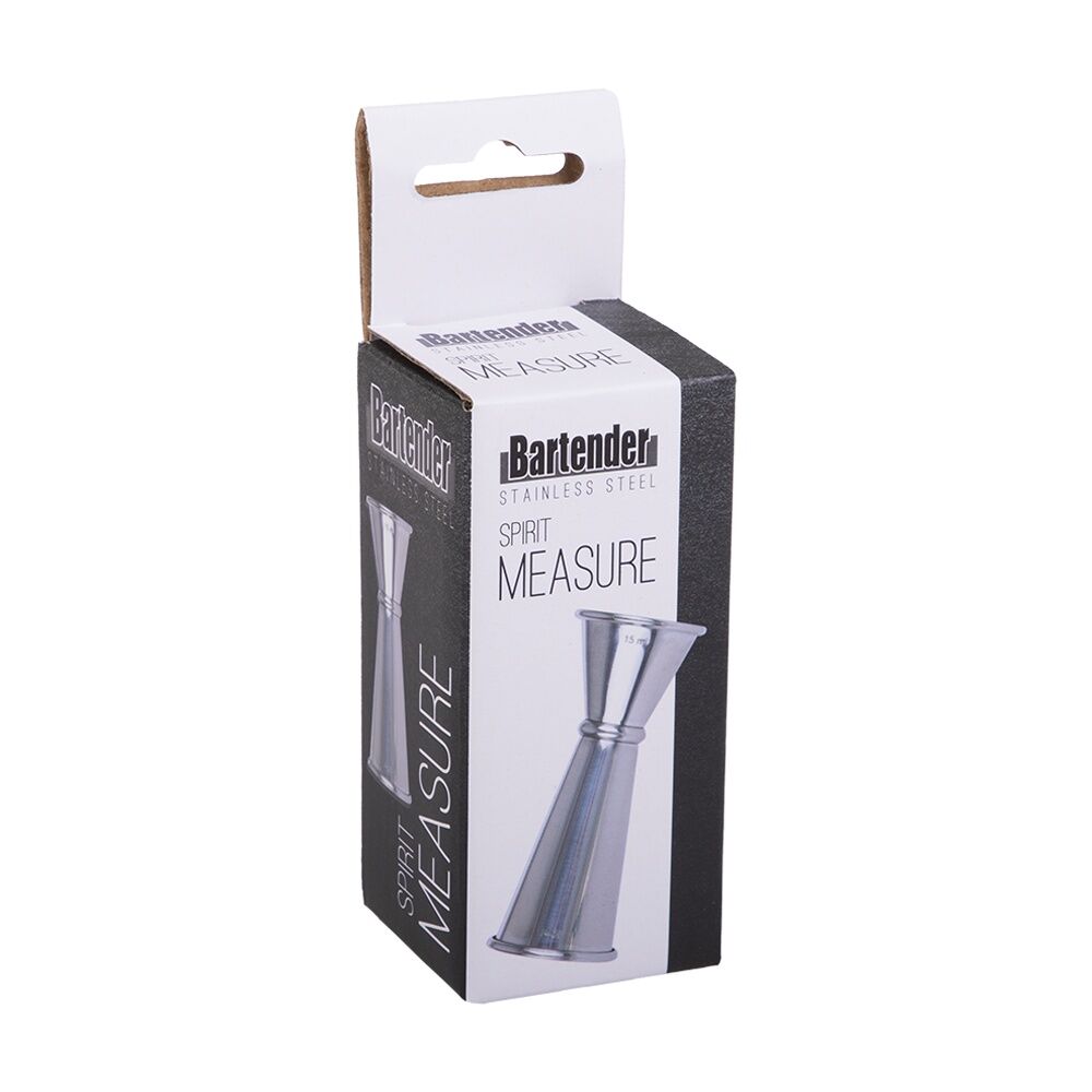 Bartender Stainless Steel Spirit Measure Utensil Half & Full Nip 15ml/30ml Bartender