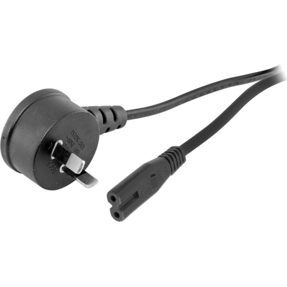 Doss Flat Mains Figure-8 Lead 1M Iec-C7 Cord Right Angle Plug Power