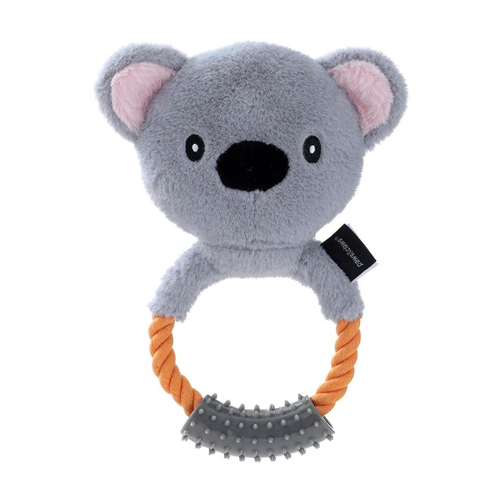 Paws and Claws Plush Koala Rope Ring Tugger Pet Dog Toy Squeak 20x12x1.5cm — image 2