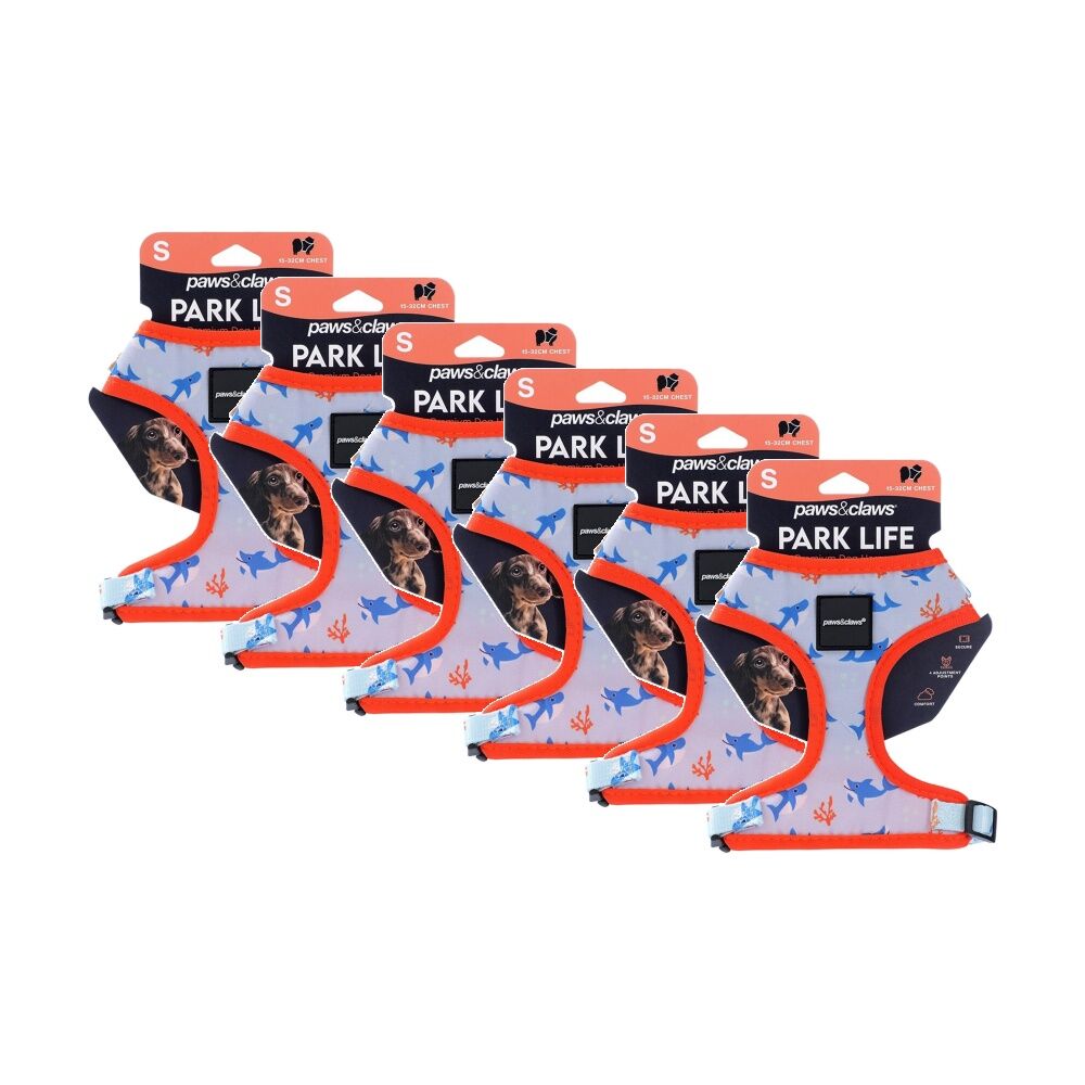 Paws and Claws Park Life Printed Pet Dog Harness Assorted Small 15-32cm (6 Pack)