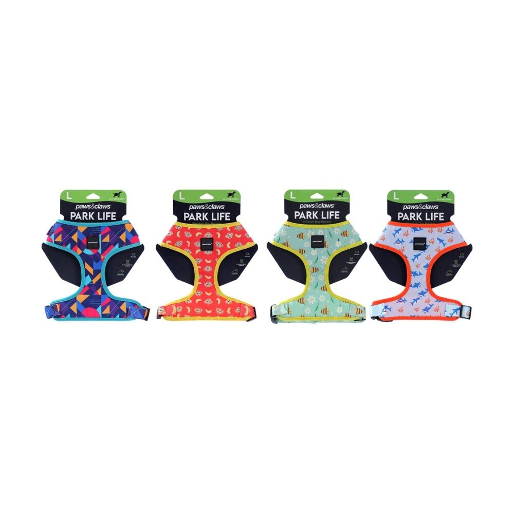 Paws and Claws Park Life Printed Pet Dog Harness Assorted Large 50-70cm (6 Pack) — image 3
