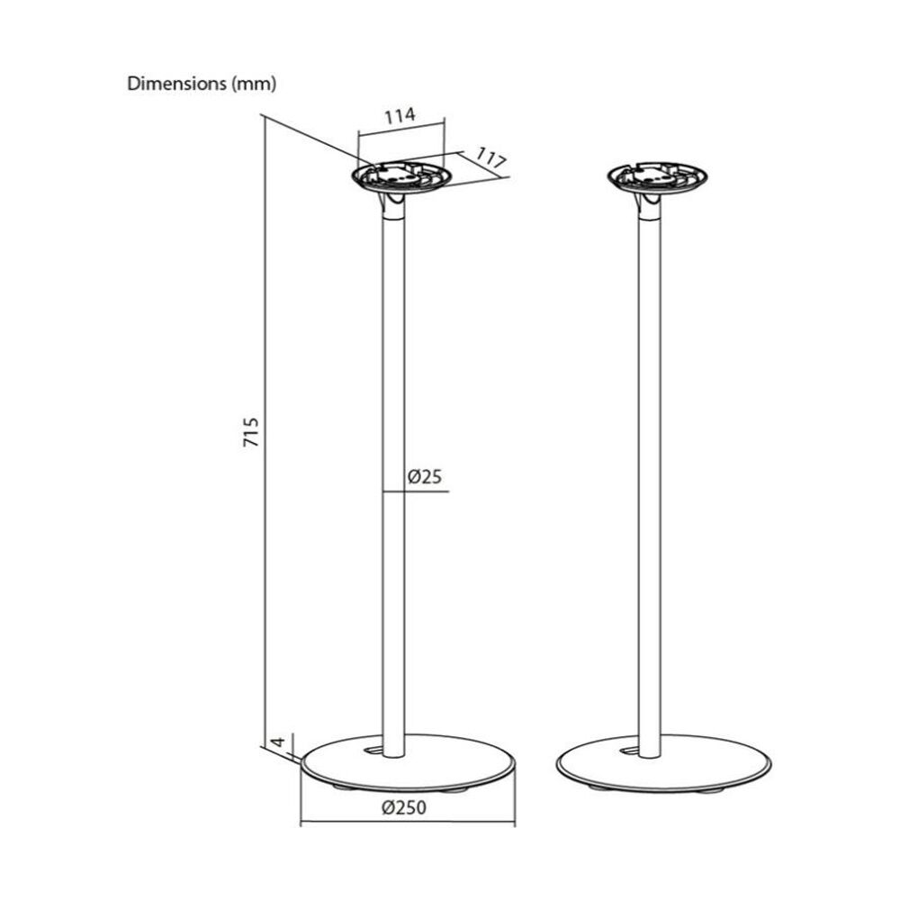 Goobay Speaker Stand Sonos Era 100 Optimal Listening Height - White (2 Pieces) — image 2